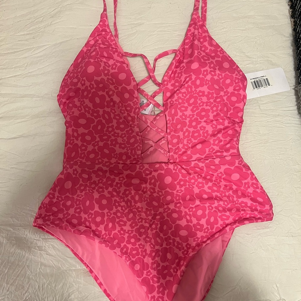 Dippin' Daisy's Pink Floral One Piece Swimsuit